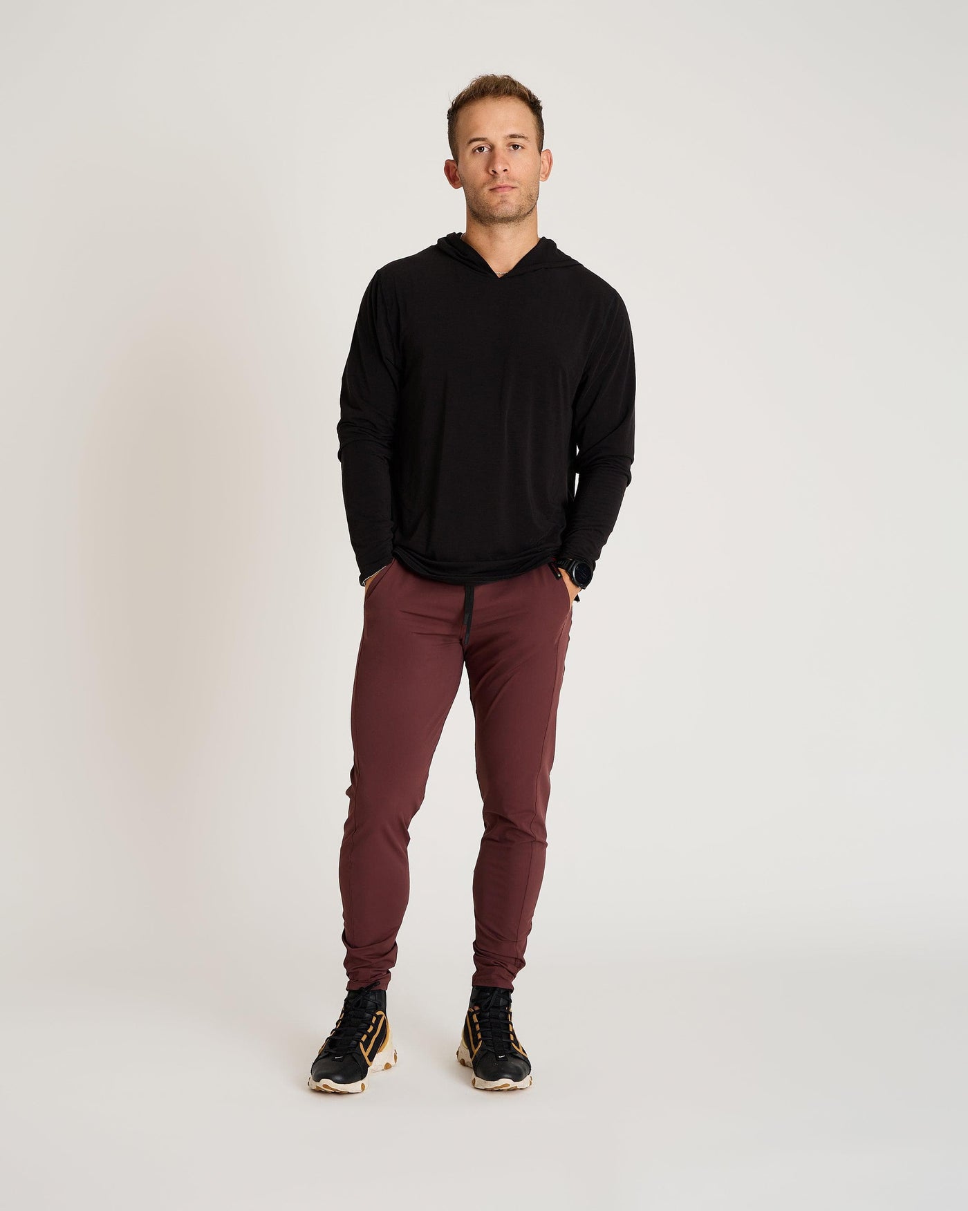 Warren Pant in Burgundy