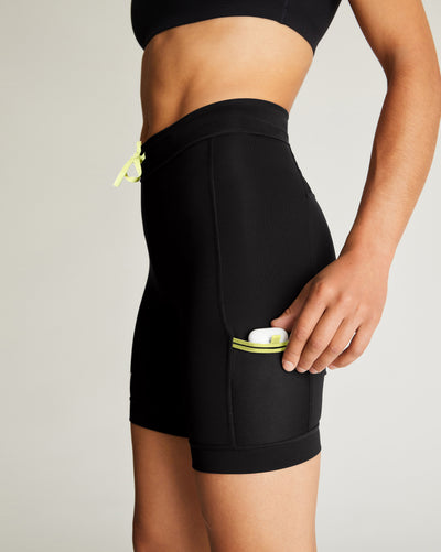 Women's Distance Half Tight in Black w/ Lightning Bolt