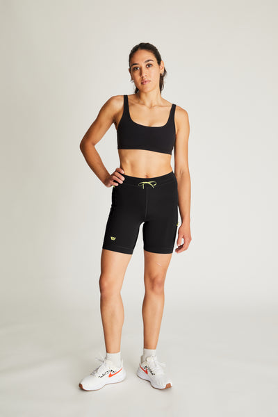 Women's Distance Half Tight in Black w/ Lightning Bolt